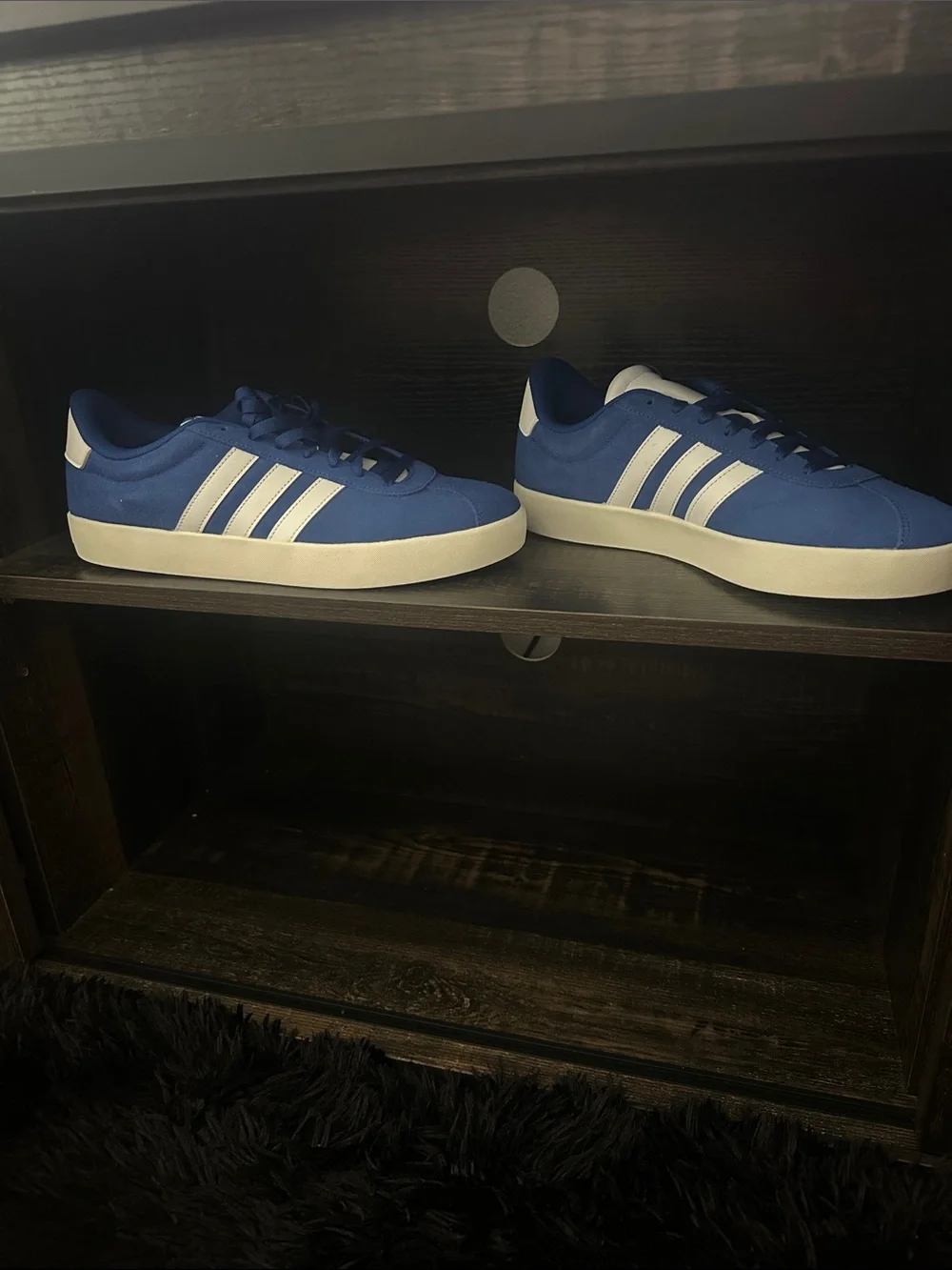 adidas Blue and White Low-Top Men's Sneakers